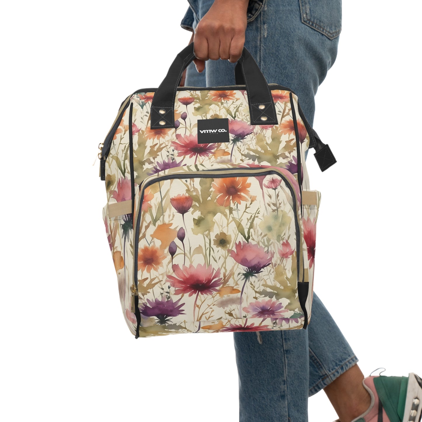 Mystic Bloom Multifunctional Diaper Backpack