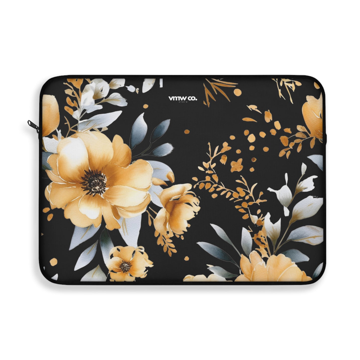 Golden Floral Laptop Sleeve