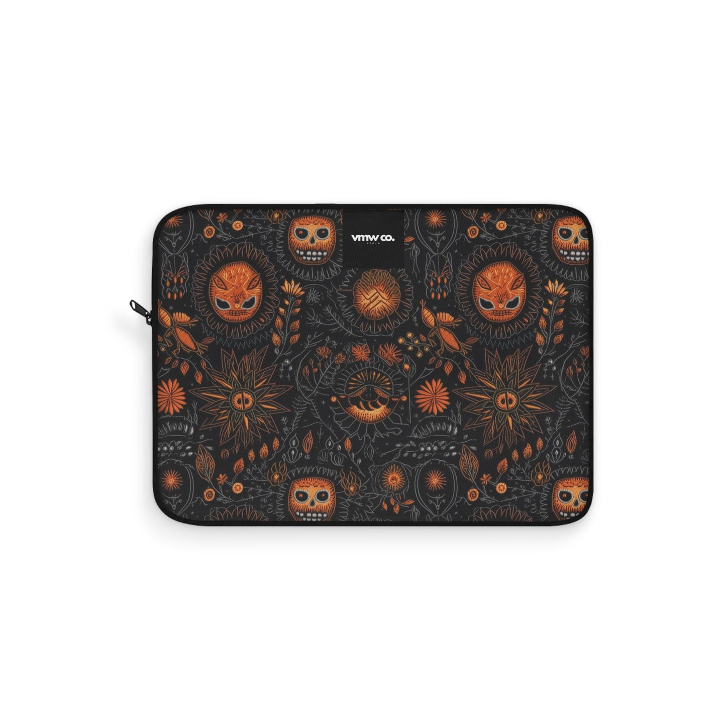 Halloween Black Orange Laptop Sleeve