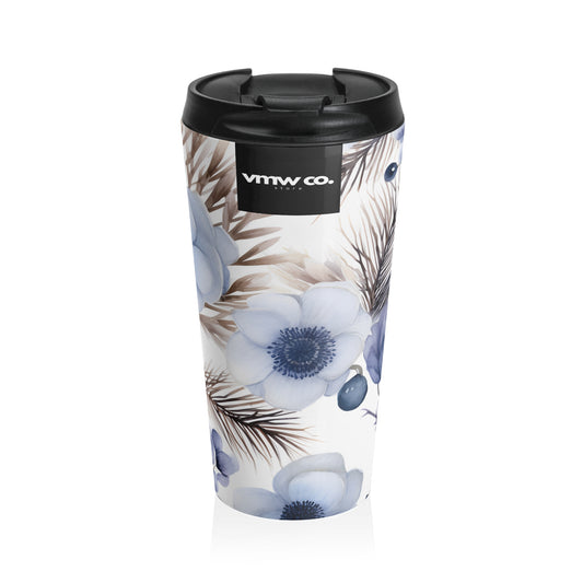 Frosty Bouquet Stainless Steel Travel Mug