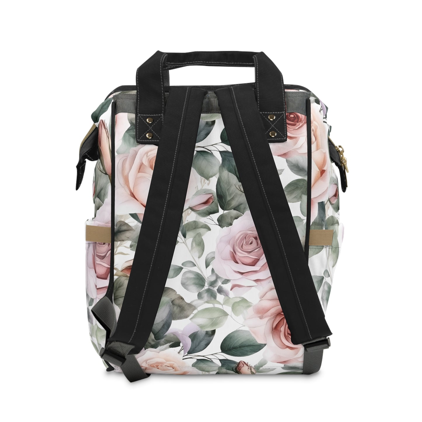 Pink Rose Multifunctional Diaper Backpack