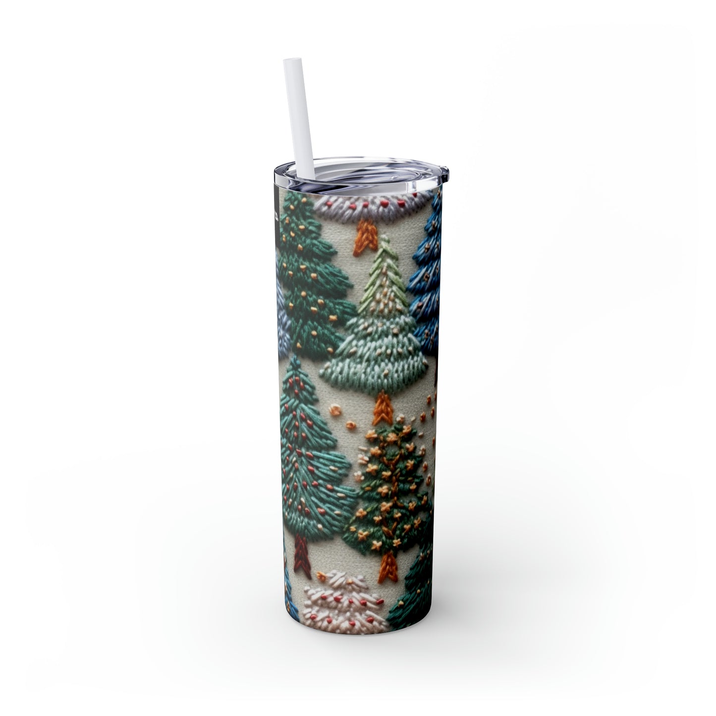 Christmas Tapestry Skinny Tumbler with Straw, 20oz