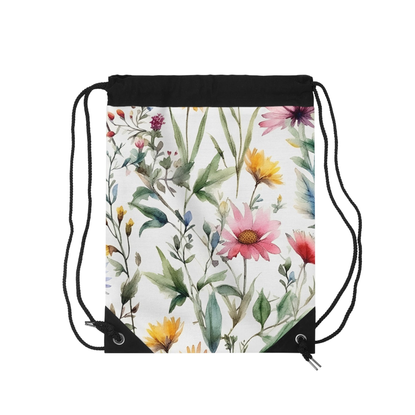 Blush Meadow Drawstring Bag