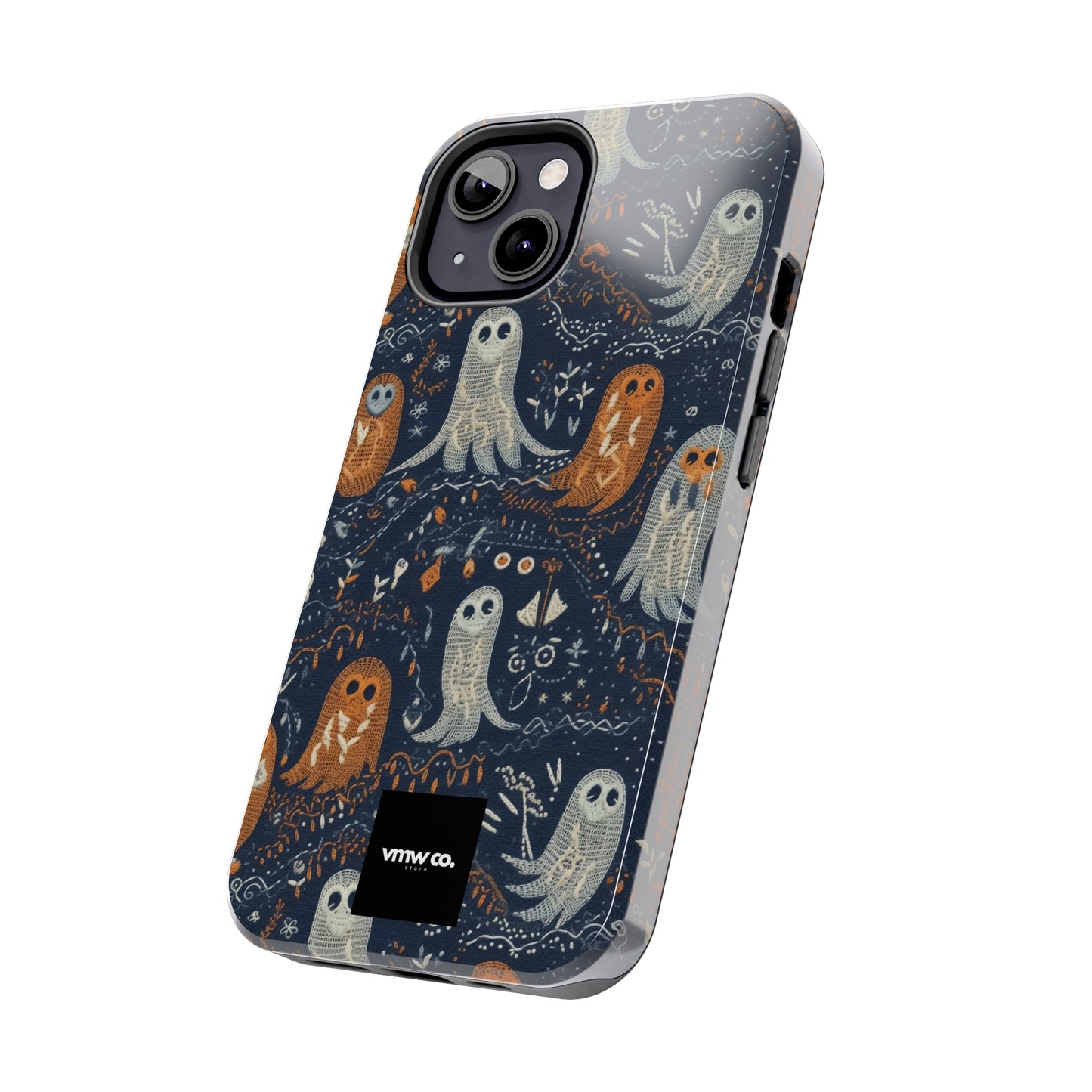 Ghosts Blue and Orange iPhone Tough Phone Cases