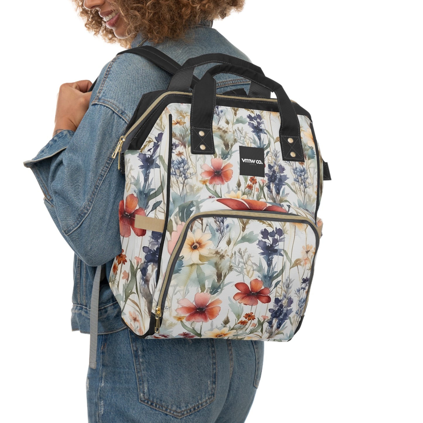 Ethereal Bloom Multifunctional Diaper Backpack