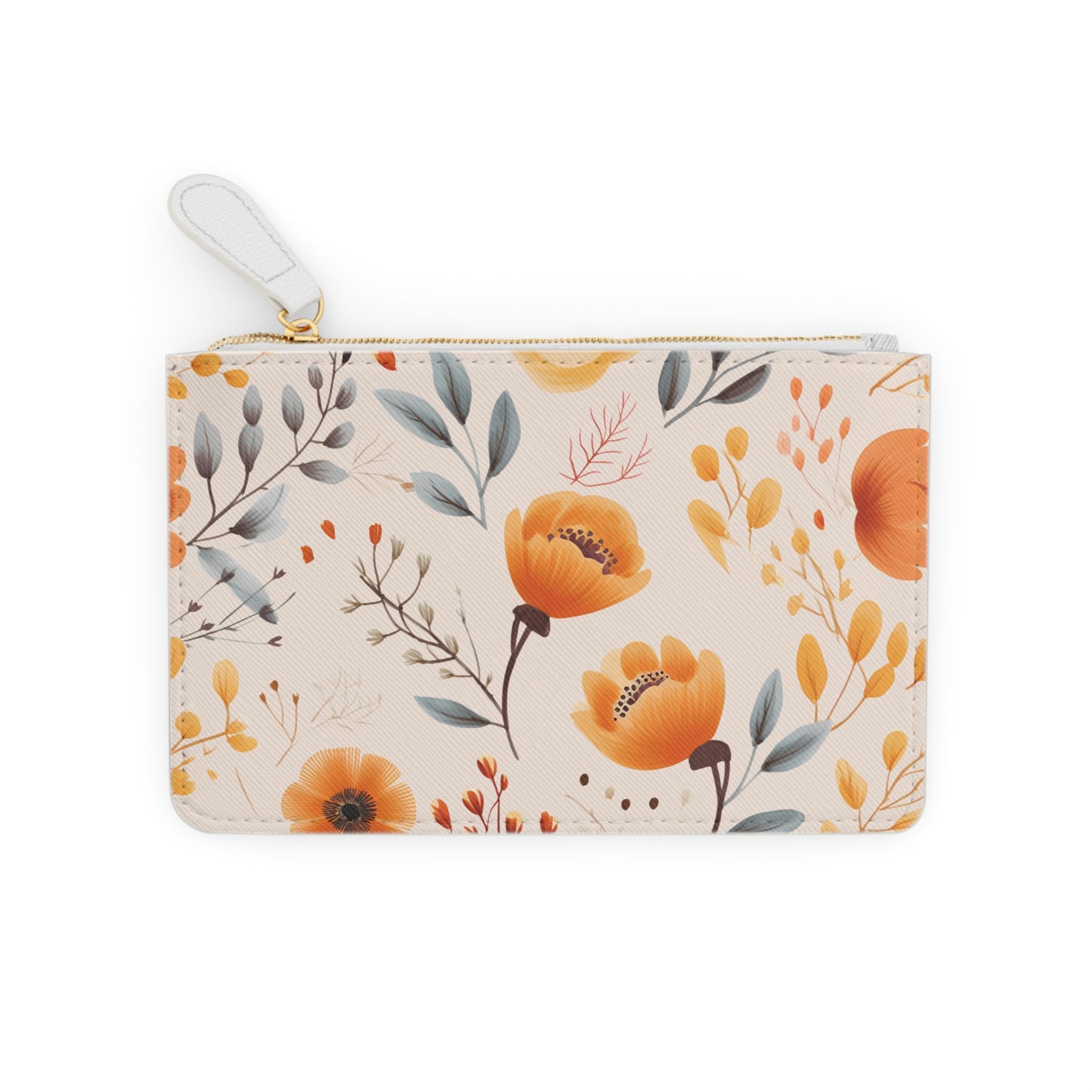 Fall Floral Peach Mini Clutch Bag