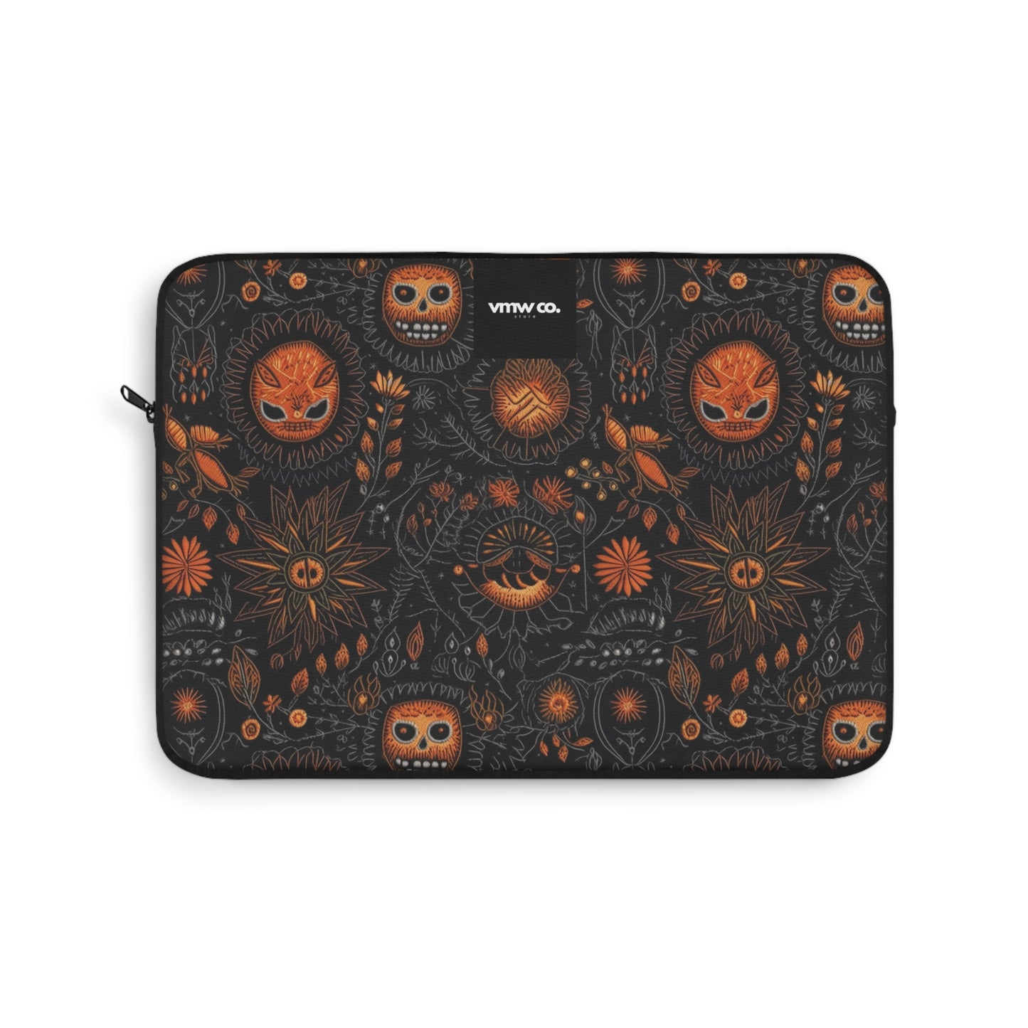 Halloween Black Orange Laptop Sleeve