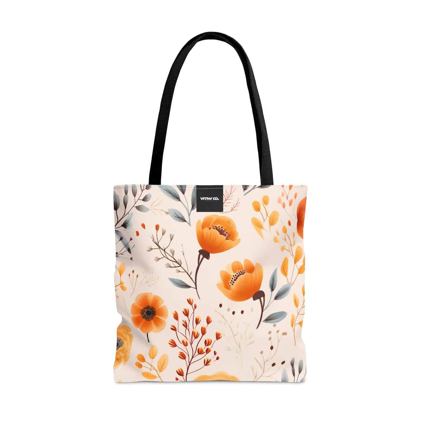 Fall Floral Peach Tote Bag (AOP)