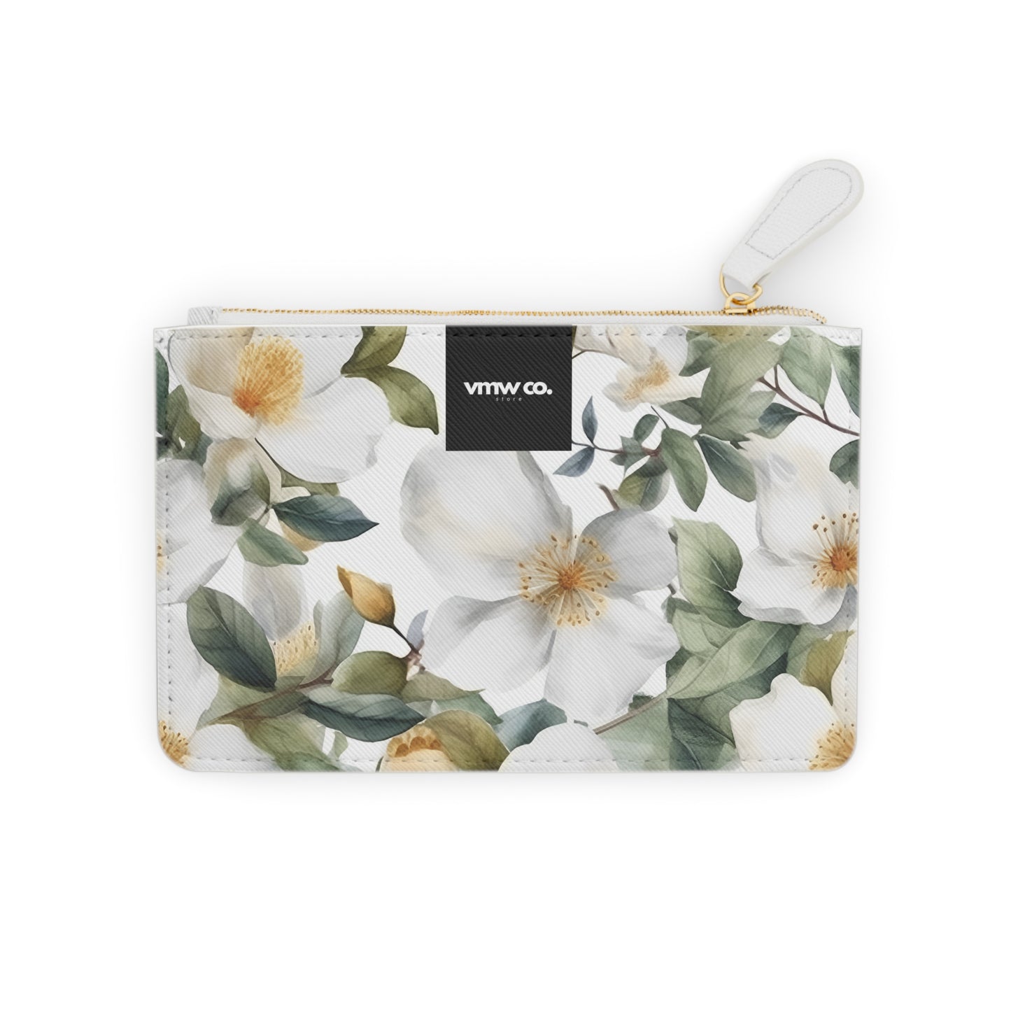 White Floral Mini Clutch Bag