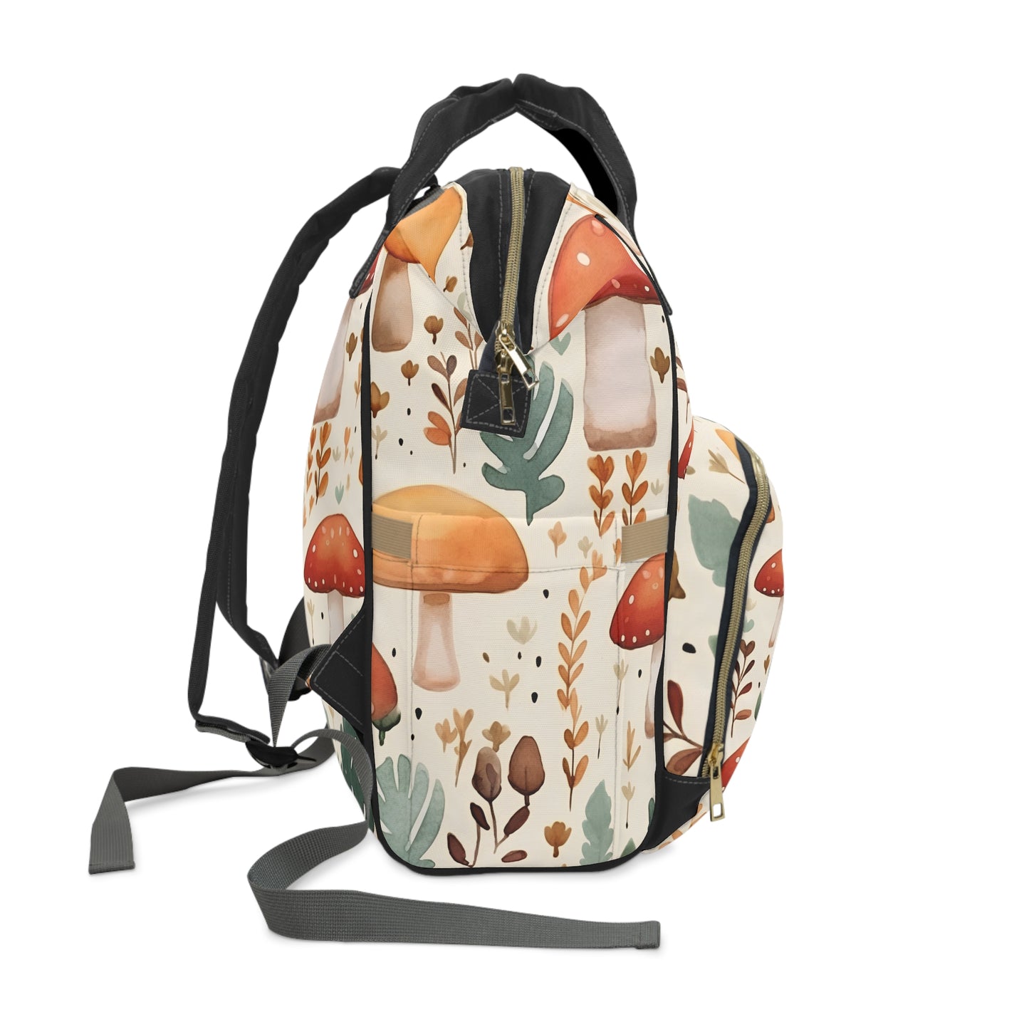 Fall Mushrooms Multifunctional Diaper Backpack