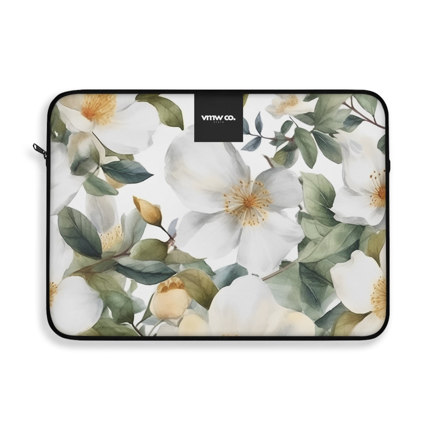 White Floral Laptop Sleeve