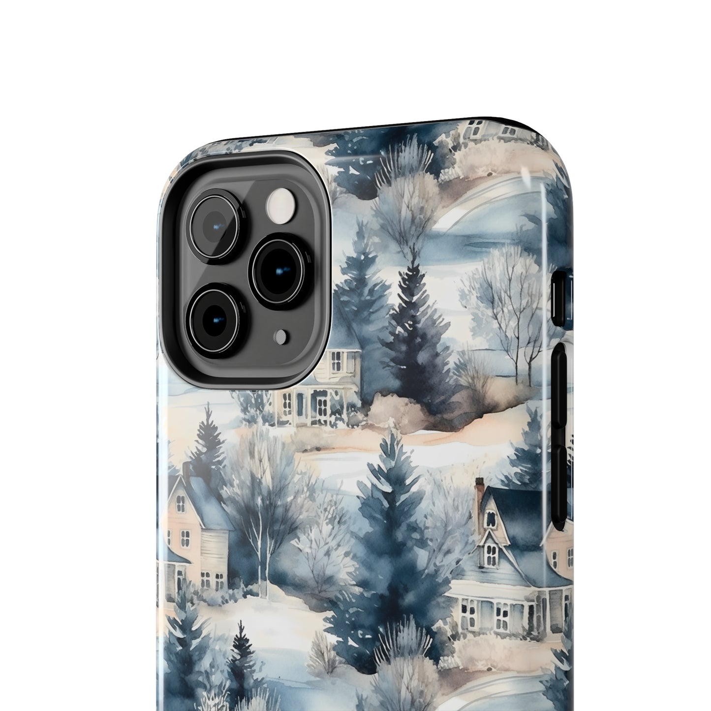Snowy Village iPhone Tough Phone Cases