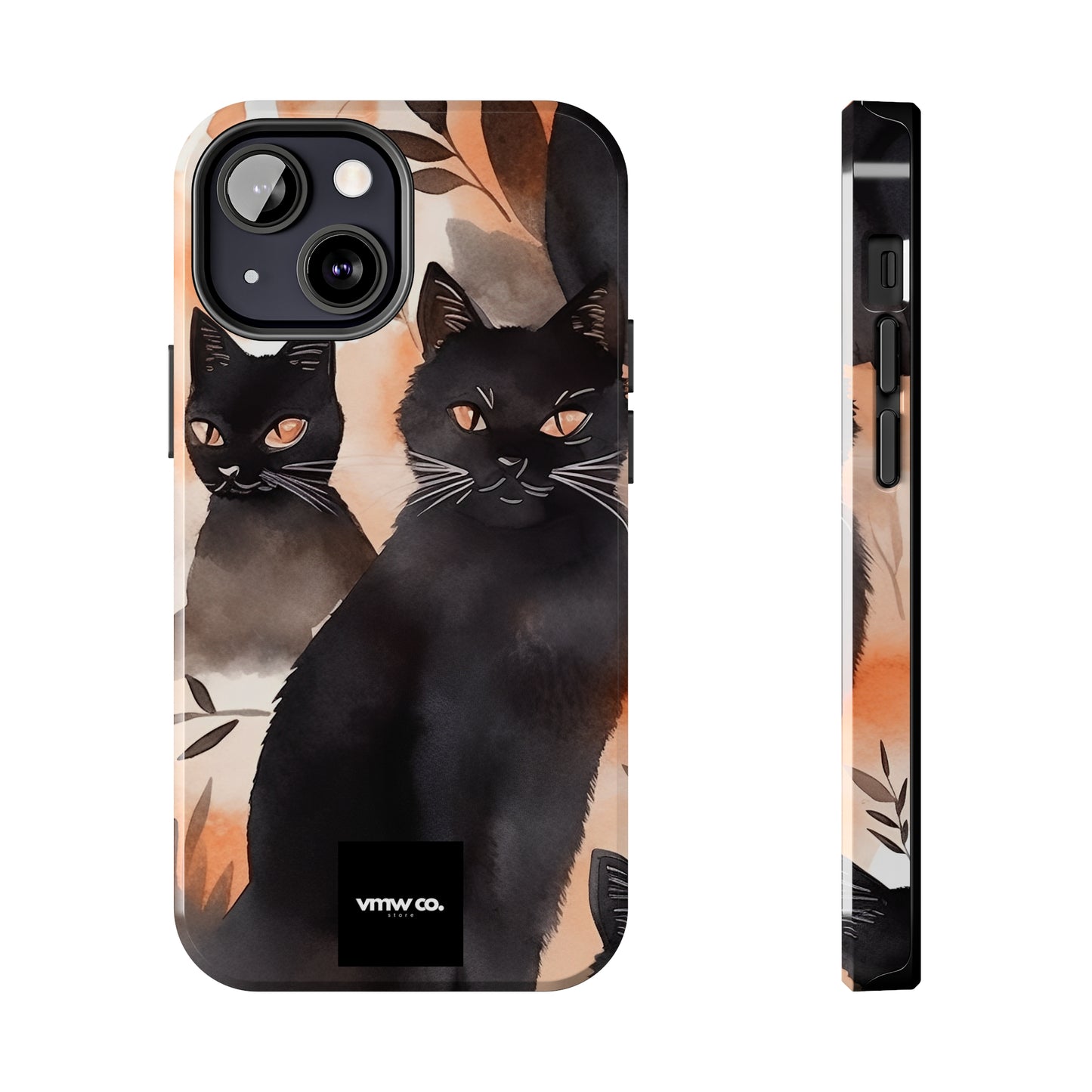 Black Cat iPhone Tough Phone Cases