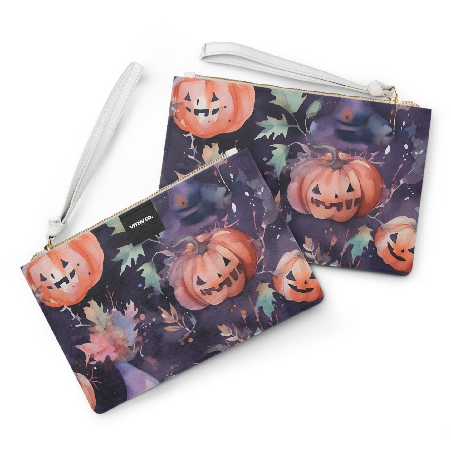Pumpkin Purple Orange Clutch Bag
