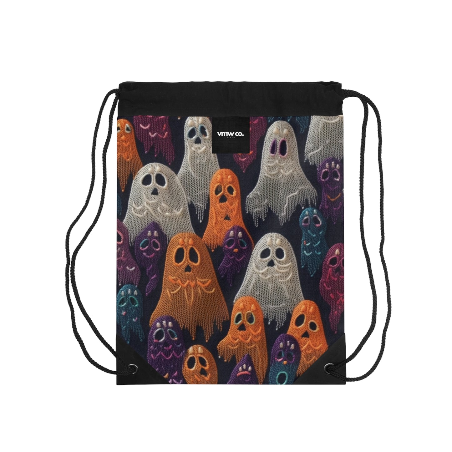 Colourful Ghosts Drawstring Bag