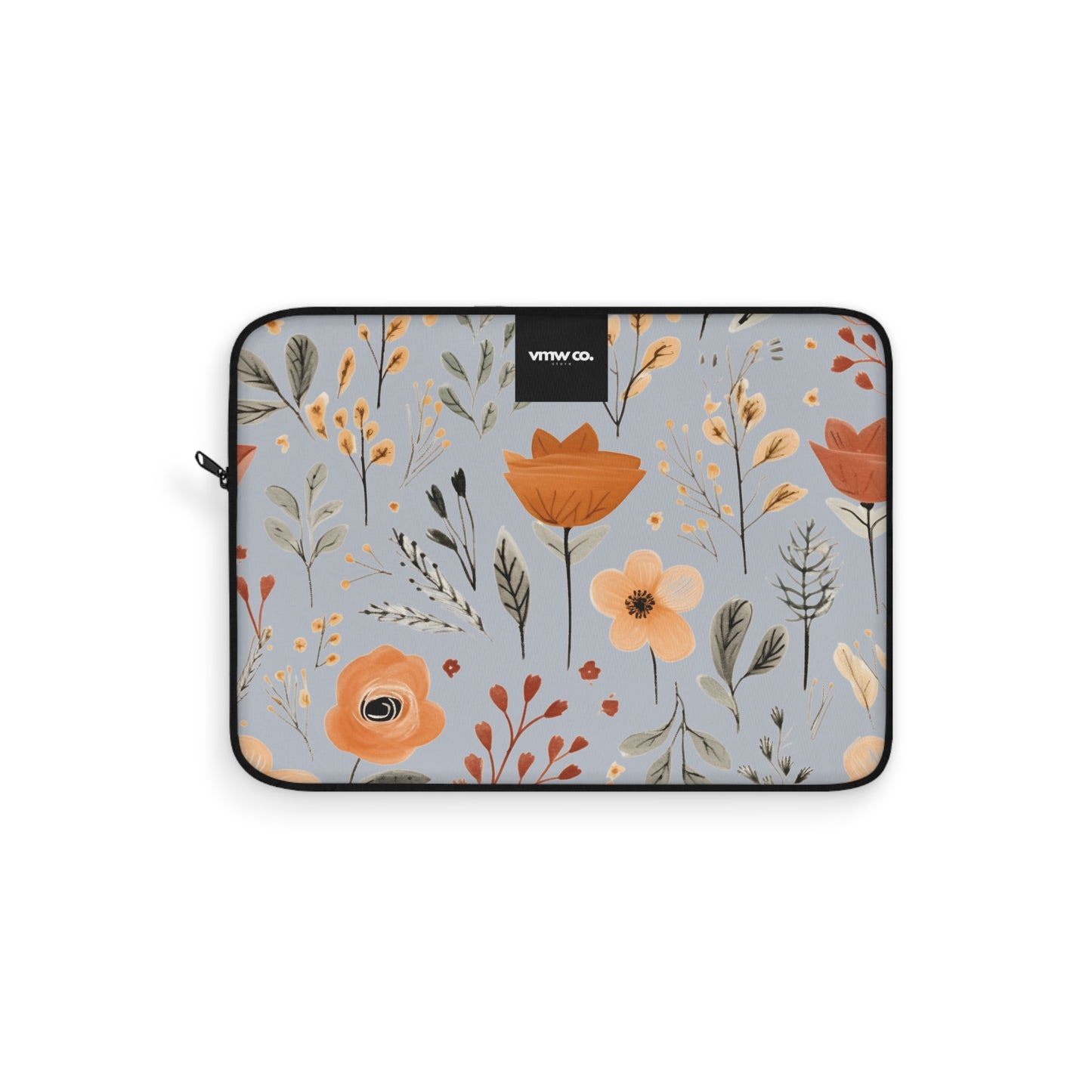 Fall Floral Blue Laptop Sleeve