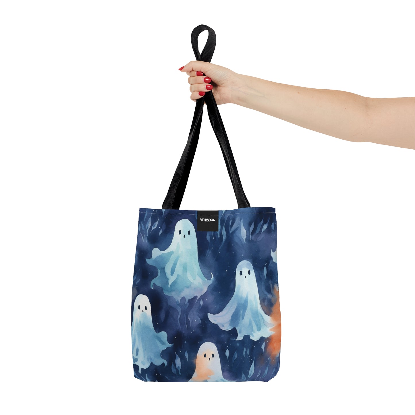 Ghosts Blue Tote Bag (AOP)