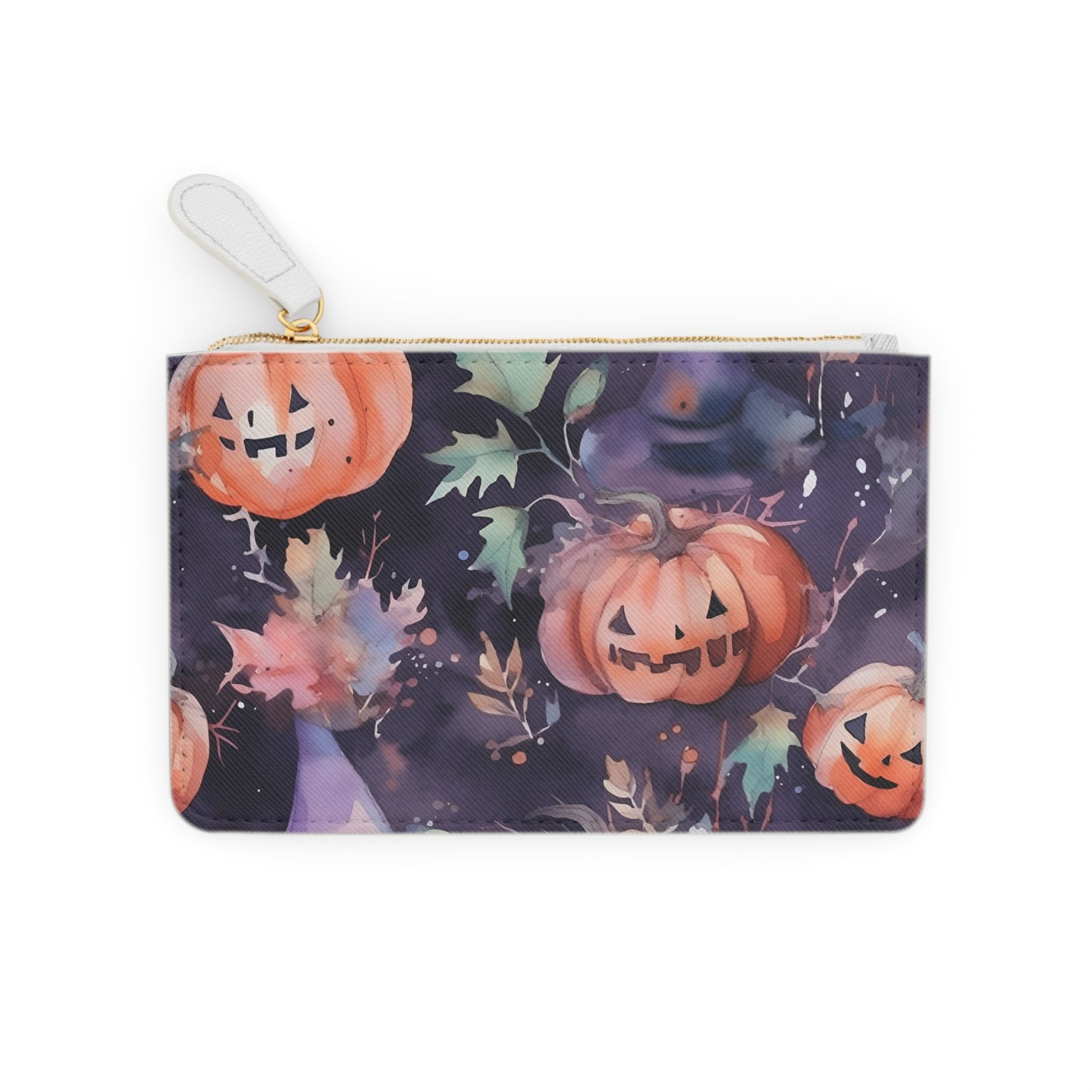 Pumpkin Purple Orange Mini Clutch Bag