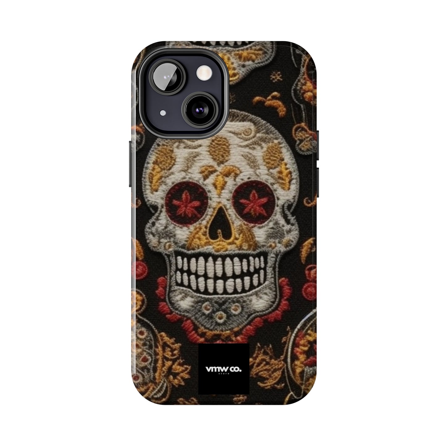 Embroidered Skulls iPhone Tough Phone Cases
