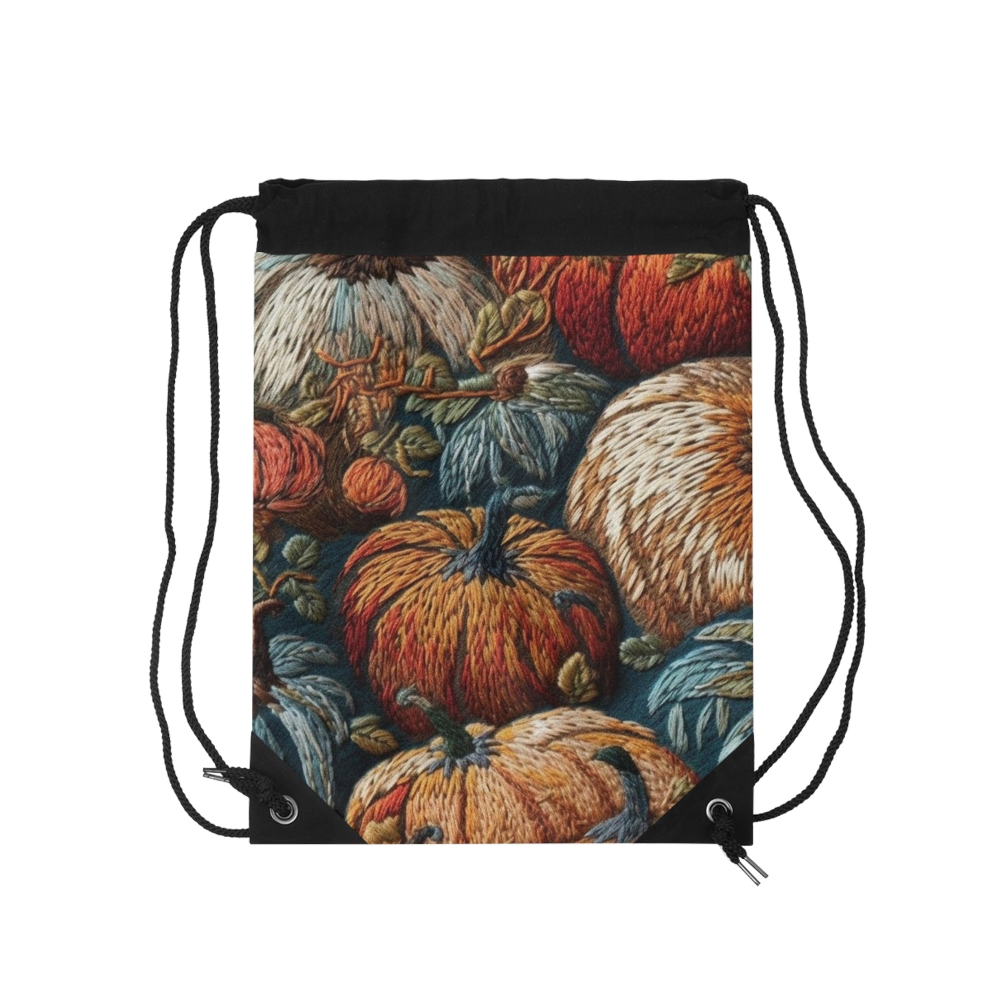 Fall Pumpkins Drawstring Bag
