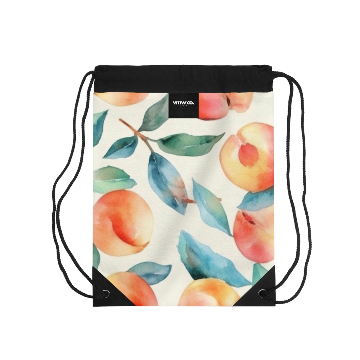 Autumn Peaches Drawstring Bag