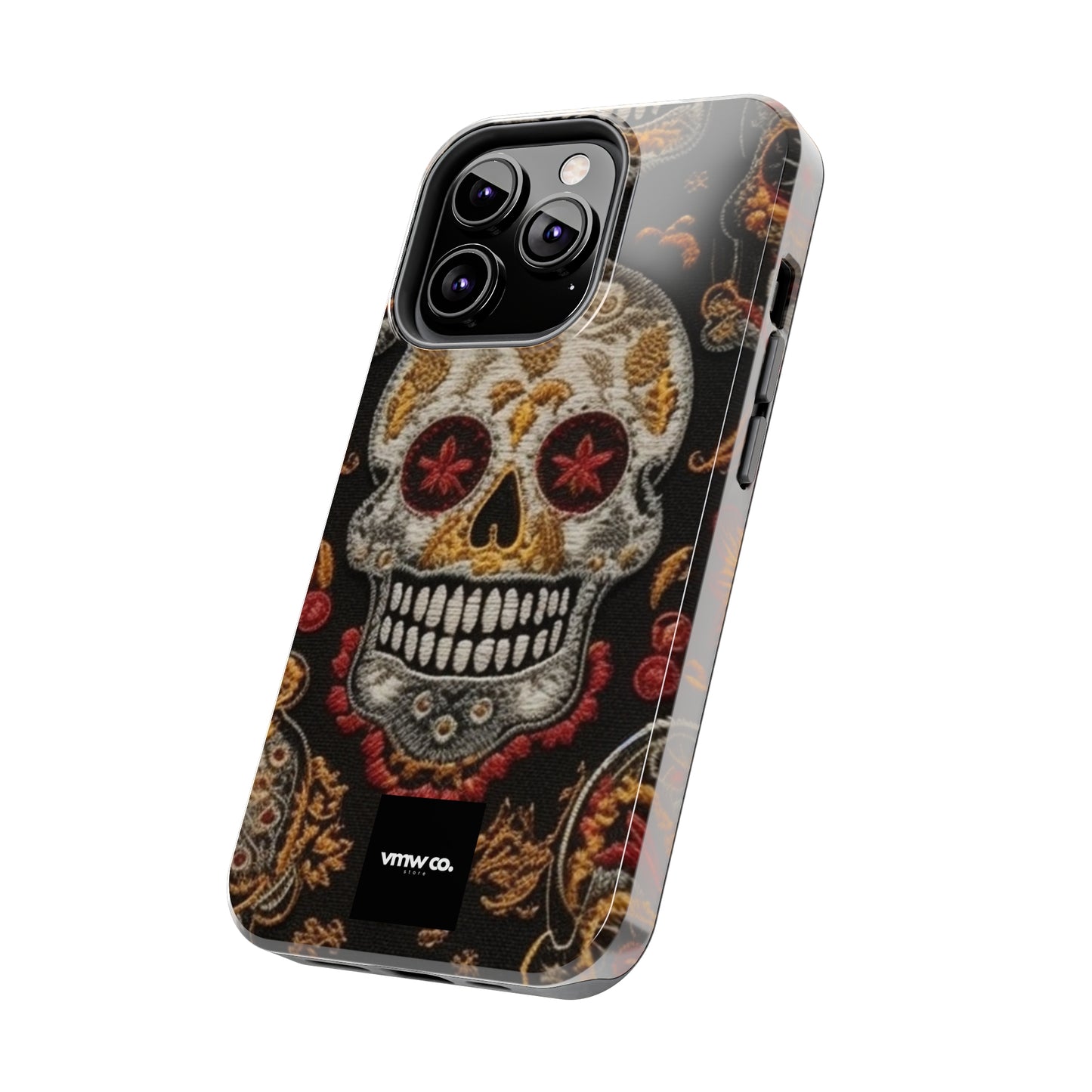 Embroidered Skulls iPhone Tough Phone Cases
