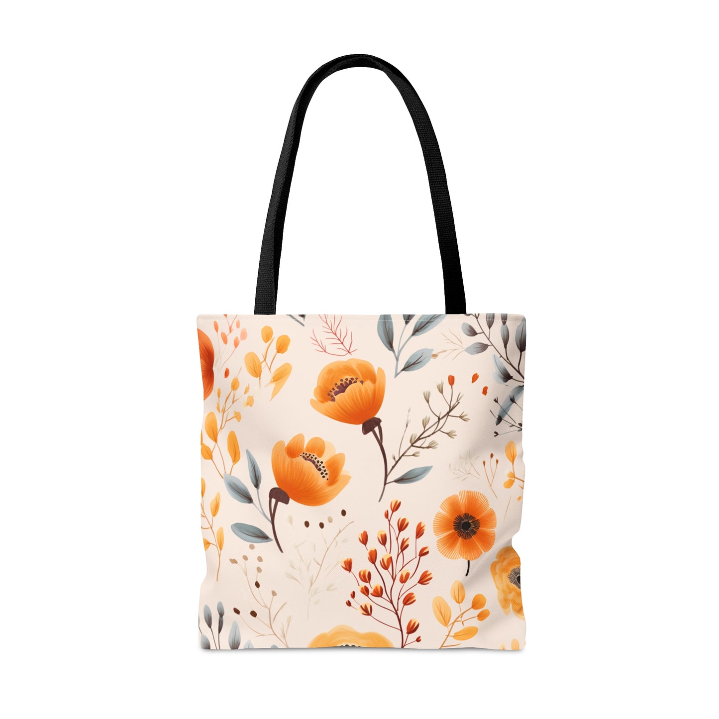 Fall Floral Peach Tote Bag (AOP)